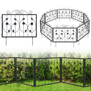 Confezione da 8 recinzioni Decorative in metallo resistente all'ruggine 23.5 ''(H) X 15,3 piedi (L) traliccio e cancelli con barriera per animali - Product Image 1