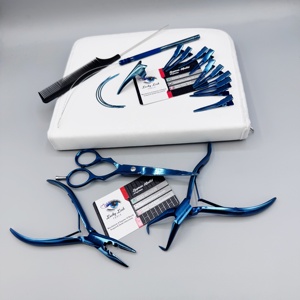 Kit de Extensión de Pestañas de Uso Profesional Lucky Lash Tools, Tijeras Grandes de Acero Inoxidable con Plasma Azul, Peine para Extensiones de Cabello - Product Image 5