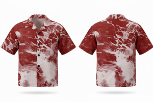 Chemises à col classique ajustées pour hommes, style streetwear, avec logo personnalisé, pour fêtes sur la plage. Chemises personnalisées avec logo. - Product Image 2