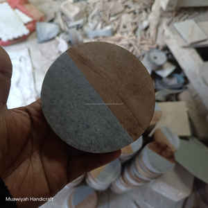 Dessous de verre en bois d'acacia et marbre de qualité supérieure pour la maison, le bureau ou Noël Pendaison de crémaillère pour la table Porte-tasses et porte-boissons stylés - Product Image 4