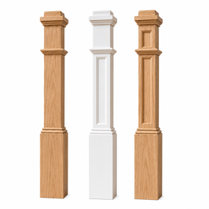Panneaux décoratifs carrés en bois, capuchons réglables, écologiques, durables, pour usage intérieur et extérieur, en peuplier, pour escaliers, blancs - Product Image 1