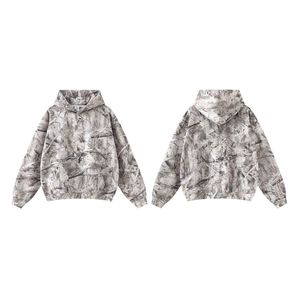 Custom Men's <b>Camouflage</b> Hooded Sweatshirt Sublimation Printed French Terry 100% Polyester Autumn Casual Wear - Product Image 1