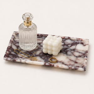 Bandeja de Mármol Ecológica de Diseño de Lujo, Organizador de Baño de Piedra Natural, Plato Decorativo para Servir en Bodas - Product Image 4