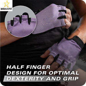 Guantes 3.0 - Guantes de Levantamiento de Pesas Duraderos de Medio Dedo con Cierre de Muñeca Ajustable, Palma de Cuero Transpirable - Product Image 4