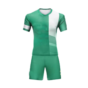 Men's Red And <b>White</b> Striped Soccer Jersey Set Short Sleeve Crew Neck Breathable Polyester Uniform For Adults All Seasons - Product Image 3