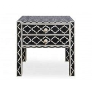 Table d'appoint en incrustation d'os authentique style indien fabriqué en Inde par des artisans qualifiés de l'artisanat à gogo - Product Image 1