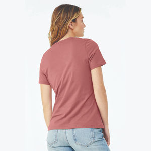 Camiseta Ecológica para Mujer, Corte Ajustado, Hombros Caídos, Lavado Ácido, Diseño con Logotipo Personalizable, Transpirable, Ropa Casual - Product Image 3