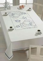 Nappe brodée élégante et luxueuse Artisanat frais de couture et de couture Nouveau