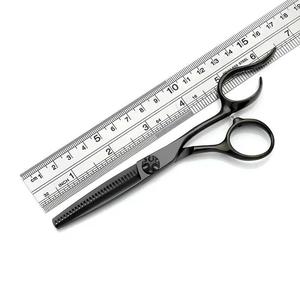 Tijeras profesionales para entresacar el cabello, 28 dientes, punta afilada, acero inoxidable, ligeras, reutilizables, mango largo, para diestros - Product Image 4
