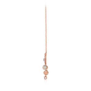 GLEAMORA ENTERPRISE - Colgante de Diamante Cultivado en Laboratorio en Oro Rosa, Diseño de Ojo Turco, Corte Brillante, Joyería de 18K para Mujer, Uso Diario, a la Moda - Product Image 3