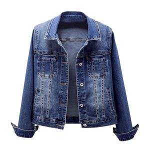 Women's Winter Fleece <b>Denim</b> <b>Jacket</b> with Cotton Lining Eco-Friendly <b>Lightweight</b> Quick Dry & Breathable Loose Fit Ripped Detail - Product Image 3