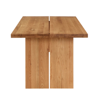 Table à manger rectangulaire en bois massif de luxe avec teck, table à manger de haute qualité pour restaurant, hôtel et usage intérieur/extérieur