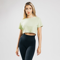 T-shirts courts d'été pour femmes de qualité supérieure, col rond, broderie de logo personnalisée, appliques, 100% biologique, respectueux de l'environnement