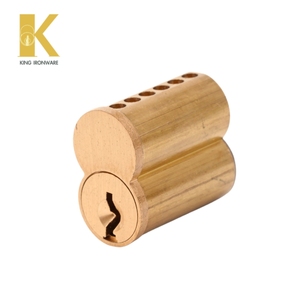 Serrure à cylindre en laiton satiné, 6 goupilles, à clé, SFIC, pour la sécurité des portes résidentielles, inspection usine complète - Product Image 4