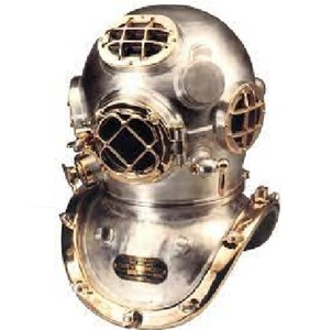 Brass cổ mũ bảo hiểm biển sâu chúng tôi hải quân đánh dấu V lặn Scuba Divers 18 inch - Product Image 3