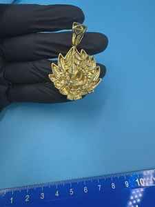 Colgante de Son Goku de Dragon Ball Z, Plata de Ley 925, Joyería Hip Hop, Chapado en Oro, con Incrustaciones de Moissanita VVS, Colgante Personalizado - Product Image 5