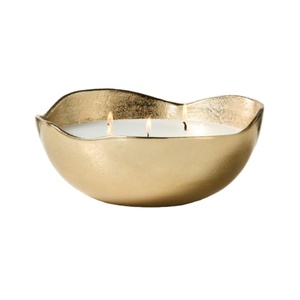 Cuencos de Lujo para Bodas, Accesorios de Mesa, Cuenco para Frutas y Ensaladas, Uso Multipropósito, Resistente al Calor, Cuencos de Aluminio Hechos a Mano para Cera de Velas - Product Image 1