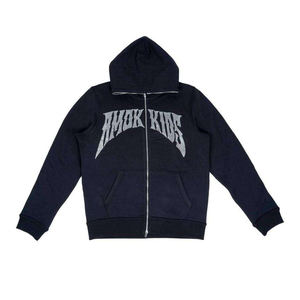 Sudadera con Capucha Antimicrobiana para Hombre, Mezcla de Algodón y Poliéster, Resistente a Bacterias, con Detalles de Cristal y Cordón Ajustable - Product Image 1