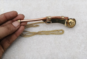 Sifflet de marin en laiton métallique, style marine vintage, porte-clés nautique avec chaîne, accessoire de navigation, accessoire de cosplay pirate - Product Image 4