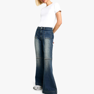 Pantalon en jean pour femme à prix abordable, idéal pour l'extérieur, style décontracté, fabrication professionnelle, nouveau modèle élégant avec strass - Product Image 5