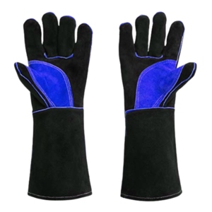 Premium Heavy Duty Industrial Smooth Cowhide Leather Safety Cuff Gloves <b>Fire</b> Heat Resistant Anti-Slip Welding Safe Hand - Product Image 6