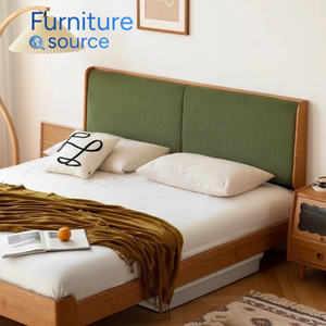 Precio directo Fabricante Roble macizo Cama de Madera Suave tradicional Respetuoso con el medio ambiente California King Twin XL Plataforma de almacenamiento OEM/ODM - Product Image 1