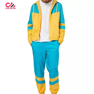 Custom Two Piece Windbreaker Short <b>s</b> & <b>Jacket</b> Set Custom design Zip up Nylon Polyester Streetwear Tracksuit <b>Mens</b> Windbreaker Set - Product Image 1