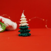 Bougie en cire de soja en forme de sapin de Noël moderne, faite à la main, aromathérapie parfumée, décoration de Noël, cadeau du Nouvel An, décoration de la maison