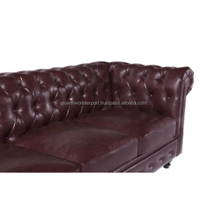2025 Affordable Chesterfield Leather Living Room Multi-seater Sofa Affordable Wooden Sofa Hotel Daybed Home Furniture Best sofa - Product Image 2