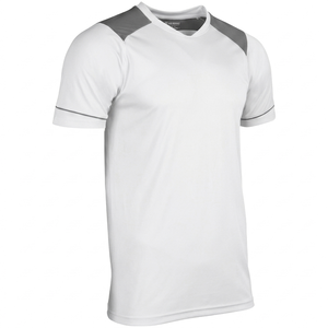MANUFACTURER white gray Custom <b>Soccer</b> jersey crewneck short sleeve lightweight Breathable Polyester jersey custom tags labels - Product Image 1