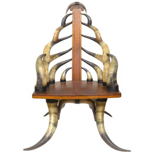 Chaise de luxe en corne de boeuf indienne fabriquée à la main en corne de vache polie naturelle solide et antique pour une application dans la chambre à coucher - Product Image 2