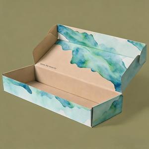 Boxit.pk Custom Square Kraft Corrugated Gift Mailer Box with Spot UV, <b>Matt</b> Lamination & 4C Printing Recycled Packaging - Product Image 1
