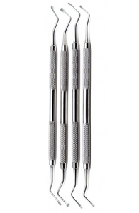Juego de 11 Curetas Dentales Manuales (7 Gracey Periodontales y 3 Instrumentos Plateados) de Acero Inoxidable Reutilizables y Ligeros - Product Image 4