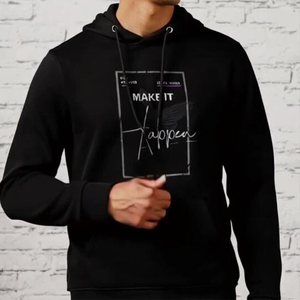 เสื้อฮู้ดผู้ชายผ้าฝ้ายฟลีซ 100% สีพื้น สไตล์ลำลองสำหรับฤดูหนาว ทรงปกติ มีกระเป๋า ระบายอากาศได้ดี คุณภาพสูง - Product Image 2