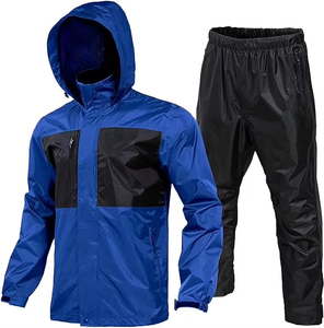 Rain Suit Lightweight Travel Waterproof Clothing Supplier <b>Outdoor</b> Rain Jacket and Pants Set Waterproof Rainwear - Product Image 3