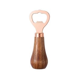 Ouvre-bouteille manuel personnalisé écologique avec poignée en bois, finition laiton, ouvre-bouteille en métal, ouvre-bouteille de cuisine - Product Image 4