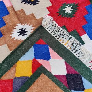 Juego de alfombras Dhurrie de algodón ecológico para dormitorio, comodidad y pasarelas de cocina, categoría de producto 026 - Product Image 3