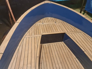 Sloep de lujo con diseño de teca y certificación CE, motor diésel o eléctrico, 7.50 metros, en venta, nuevo barco de recreo de fibra de vidrio FRP. - Product Image 4