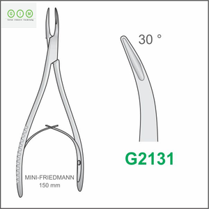 Pinzas de Fijación Curvas de Acero Inoxidable Mini Friedmann Rongeur de 150 mm, Instrumento Quirúrgico Manual para Corte de Hueso, Tipo Stille Ruskin - Product Image 4