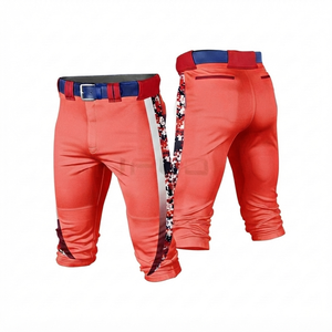 Pantalon de baseball pour homme personnalisé avec nom d'équipe, imprimé par transfert thermique, 100 % polyester, tissu mesh, séchage rapide, personnalisable - Product Image 1