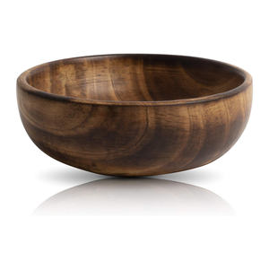 Bol en bois massif naturel de style américain, écologique, pour servir du riz, des pâtes, des soupes, des légumes, des fruits et des collations par AALIYAN IMPEX - Product Image 4