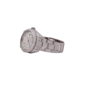 Reloj de Lujo para Hombre con Correa de Acero Inoxidable, Esfera con Barra de Moissanita VVS, Movimiento de Cuarzo Japonés, Estilo Hip Hop, Fabricante Indio - Product Image 2