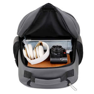 Sac à dos trolley unisexe durable grande capacité avec roulettes, USB, étanche, en tissu Oxford, pour voyage et affaires, avec fermeture éclair et logo personnalisé - Product Image 6