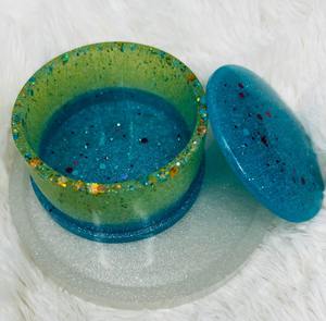 กล่องเครื่องประดับเรซิ่นทำมือสุดหรู กล่องเก็บของตกแต่งลายดอกไม้ กล่องของขวัญเรซิ่นขนาดเล็กสั่งทำได้ - Product Image 6