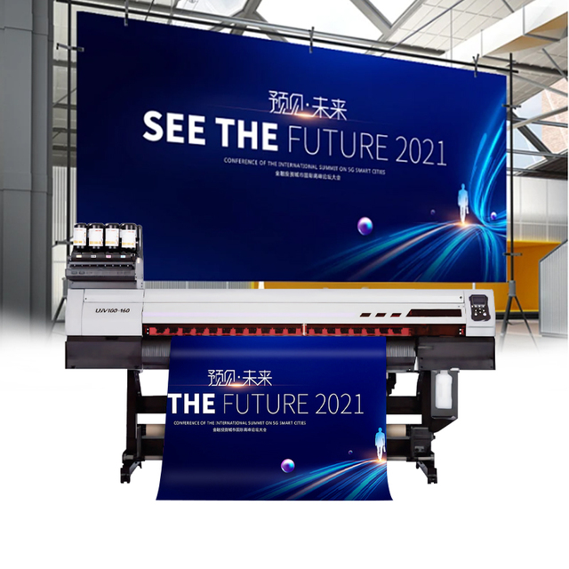 Latest Version Mimaki UJV100-160Plus 1620mm UV LED Inkjet Roll to Roll Printer Machine New and Automatic
