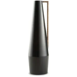Nouveau vase à fleurs en métal fait main tendance pour herbe de la pampa, centre de table floral contemporain, vase en métal fait main pour fleurs fraîches - Product Image 2