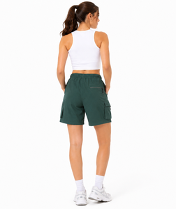 Shorts cargo décontractés pour femmes Livster, taille mi-haute, utilitaires, pour la randonnée, séchage rapide, légers, performance, 100% coton, multi-poches - Product Image 3