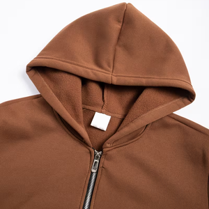 Custom Men's <b>Hooded</b> Hip Hop Tracksuit Zip-Up 100% Cotton Fleece Full Sleeve Solid Color Casual Regular Fit Winter Wear <b>Towel</b> - Product Image 4