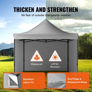 Gazebo Pop-up 3x3 Metri con Pareti Laterali Rimovibili e Borsa con Ruote, Montaggio Istantaneo, Protezione UV e Impermeabile - Product Image 3