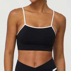 Soutien-gorge Cami Personnalisé pour Femme en Tissu Doux Uni, Bretelles Fines, Confortable pour Usage Quotidien, Tissu Extensible, Fabricant OEM ODM en Gros - Product Image 2